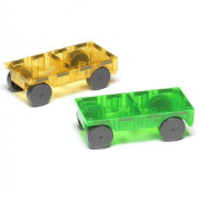 Magnetická stavebnica Cars 2 dielna Green/yellow Magna Tiles