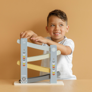 Závodná dráha s autíčkami drevená Blue Little Dutch