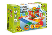 Garáž servis 3 poschodia + dráha 1,5 m + 2 autá Wader