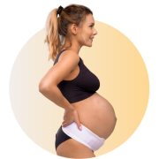 Tehotenský nastaviteľný podporný pás pod bruško - BIELÝ