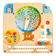 Drevená náučná hracia doska - kalendár prírody Lucy & Leo
