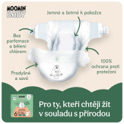 Jednorazové eko plienky 6 Maxi 12–24 kg (34 ks), Moomin Baby