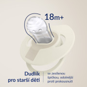 Cumlík svietiaci silikónový dynamický Prime 18 m+ 2 ks Ivory/Blush Lovi