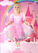 Detský kostým Ružová princezná 110-122 M