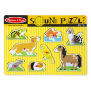 Drevené puzzle so zvukmi Domáce zvieratá Melissa & Doug