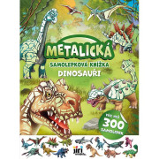 Metalická samolepková knižka Dinosaury