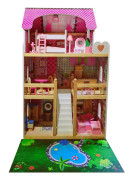 Domček pre bábiky drevený 60 x 30 x 90 cm