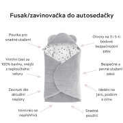 Fusak/zavinovačka/deka do autosedačky Sleepee Meadow