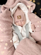Oteplený fusák, deka s kapucňou do autosedačky Baránok Baby Nellys