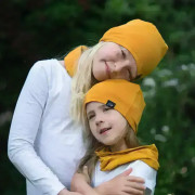 Jarná čiapka BIO Galaxia - okrová Esito