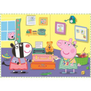 Puzzle 4v1 Peppa Pig/Prásiatko Pepa Spomienka na prázdniny, 12+15+20+24 dielikov