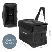 Odpadkový kôš do auta vodotesný s vekom black Zopa