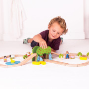 Drevená vláčikodráha farma Bigjigs Rail