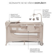 KINDERKRAFT Postieľka cestovná Joy 2 s doplnkami Beige