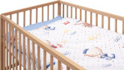 Detská postieľka s kompletnou výbavou prírodná 120 x 60 cm Doneto Scarlett