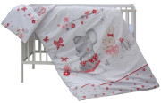 Detská postieľka biela s kompletnou výbavou 120 x 60 cm Soly Scarlett