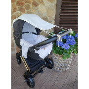 Mušelínová slnečná strieška na kočík Nature Baby Nellys