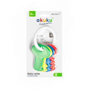 Detská hrkálka kľúče pastelové Akuku