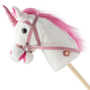 Hobby horse unicorn so zvukom a kolieskami Nia Baby Mix white