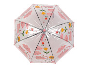 Detský priehľadný vystreľovací dáždnik mačka