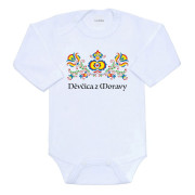Detské body s potlačou Ľudový vzor Dievčica z Moravy New Baby