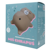 LED silikónová nočná lampička - chrápajúci medvedík Mary's