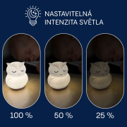 Silikónová LED nočná lampička s hudbou veľ. L Zopa
