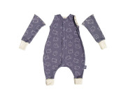 Merino spací vak s nohavicami a odopínacími rukávmi Šedé ovečky Kaarsgaren