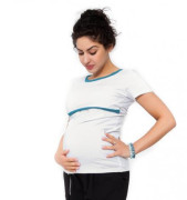 Tehotenské a dojčiace tričko Aldona - Biela