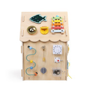 Activity Board Domček Montessori Baby Mix prírodný