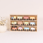 Drevené vláčiky Set 12 ks Pastel