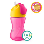 Hrnček s ohybnou slamkou 300 ml dievča+darček PETITE&MARS Miska 6m+ Philips Avent