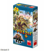 Puzzle Dinosaury 60 dielikov+figúrka v krabičke