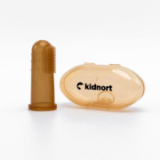 Silikónová kefka na prst Blomka 6 m+ Kidnort