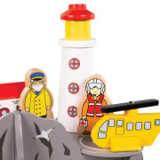 Tunel s majákom a heliportom Bigjigs Rail