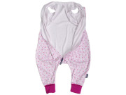 Letný spací vak s nožičkami, bambus ružový zajac