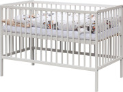 Detská postieľka s kompletnou výbavou biela 120 x 60 cm Gytaro Scarlett