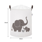 Kôš na hračky bavlnený uzatvárateľný 43 l Sipo