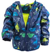 Chlapčenská jarná/jesenná bunda s potlačou a kapucňou, Pidilidi, modrá