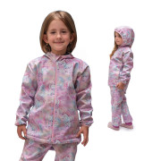 Detská softshellová bunda Duo Jednorožec - ružová Esito