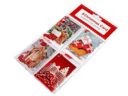 Vianočná papierová visačka/menovka na darčeky roztváracie 8 ks