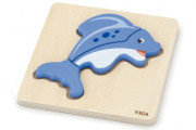 Drevené puzzle pre najmenších - delfín