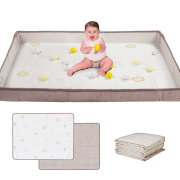 Hracia podložka penová s loptičkami Brown Beige Taf Toys