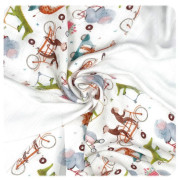 Bambusové obrúsky BMB 30 x 30 cm Digi Zoo on the Road Mix 9 ks Xkko