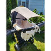 Mušelínová slnečná strieška na kočík Nature Baby Nellys