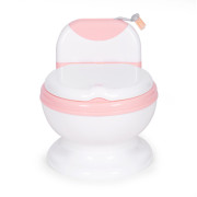 Detský nočník v tvare toalety s vyberateľnou nádobou a so štetkou