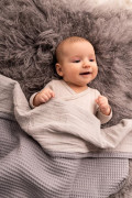Mušelínová deka Prestige sivá 75 x 100 cm Babymatex