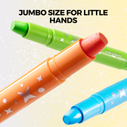 Jemné voskovky Zmývateľné Glitter 24 ks