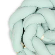 Mušelínový mantinel vrkoč 200 cm Babymatex – chránič do postieľky Mint
