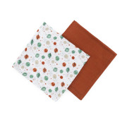 Prikrývka bambusová mušelínová 2 ks 120 x 120 cm Misty Petite&Mars